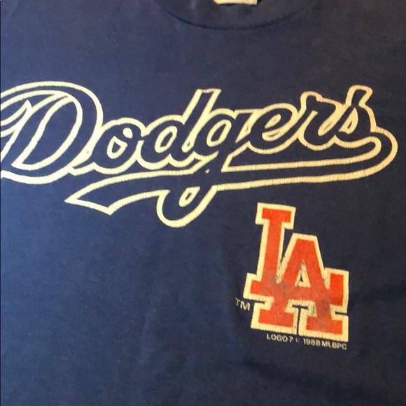 Vintage LA Dodgers LOGO 7 Shirt - Picture 5 of 8